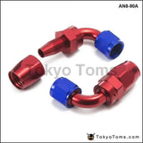 10pcs /set 90Degree High Performance AN8 Hose End Fitting Aluminum Oil cooler hose fitting  AN8-90A