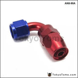 10pcs /set 90Degree High Performance AN8 Hose End Fitting Aluminum Oil cooler hose fitting  AN8-90A