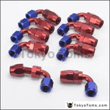 10pcs /set 90Degree High Performance AN8 Hose End Fitting Aluminum Oil cooler hose fitting  AN8-90A