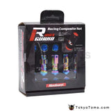 R40 Style Neo Chrome Racing Composite 44mm M12x1.5/1.25 Wheel Rims Lug Nuts 20pcs/set Car Accessories - Tokyo Tom's