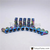 R40 Style Neo Chrome Racing Composite 44mm M12x1.5/1.25 Wheel Rims Lug Nuts 20pcs/set Car Accessories