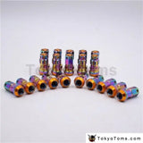 R40 Style Neo Chrome Racing Composite 44mm M12x1.5/1.25 Wheel Rims Lug Nuts 20pcs/set Car Accessories