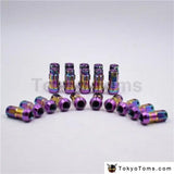 R40 Style Neo Chrome Racing Composite 44mm M12x1.5/1.25 Wheel Rims Lug Nuts 20pcs/set Car Accessories