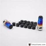 Stainless Steel Roasted Blue Lug Nuts Wheel Nuts Spline Wheel Lock Nut Iron With Dust Plug 20pcs/set - Tokyo Tom's