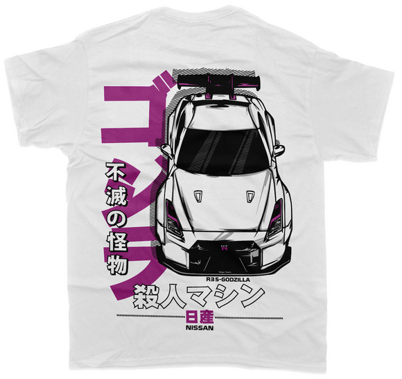 Nissan GTR R35 Godzilla - Purple - Unisex T-Shirt - Car Enthusiast - Drifting Drag JDM - Tokyo Tom's