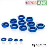 turbo fitting 8AN AN8 AN-8 adapter bulkhead nut Aluminum Finish Nut Seal Lock Fitting Adapter TK-MMAN8 - Tokyo Tom's