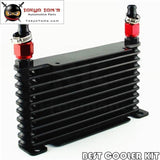 0-An 32mm 10 Row Engine/Transmission Racing Coated Aluminum Oil Cooler+Fitting