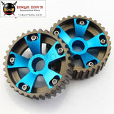 1 Pair Adjustable Cam Gears Pulley Kit Fits For Honda Civic Acura B16A B16B Dohc Blue