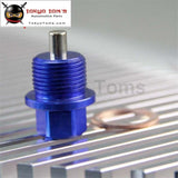 1 Pcs Engine Magnetic Oil Pan Drain Plug Bolt Anodized Crush Washer M20 X 1.5 Blue