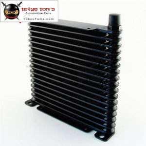 10-An 32Mm Aluminum 17 Row Engine/transmission Racing Oil Cooler Black