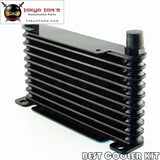 10-An 32mm 10 Row Engine/Transmission Racing Coated Aluminum Oil Cooler Black
