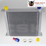 10-An Universal 34 Row Engine Oil Cooler With Fittings + 7 Electric Fan Kit Sl