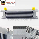 10 Row 8An Universal Engine Transmission Oil Cooler 3/4Unf16 An-8 Silver