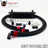 10 Row An10 Oil Cooler Kit For Bmw E36 E46 E82 E90 E92 E93 Black