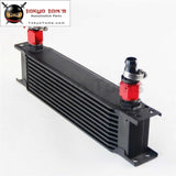 10 Row An10 Universal Aluminum Engine Transmission 248Mm Oil Cooler British Type W/ Fittings Kit