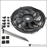 10 Universal 12 V 70W Slim Pull Push Racing Electric Radiator Engine Cooling Fan