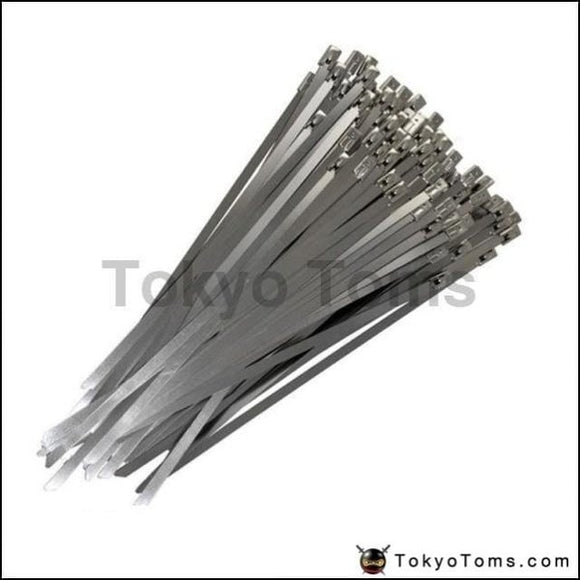 100X Exhaust Heat Stainless Steel Cable Ties Wrap Metal Tie Extra Long & Wide Large For Bmw E60 E61