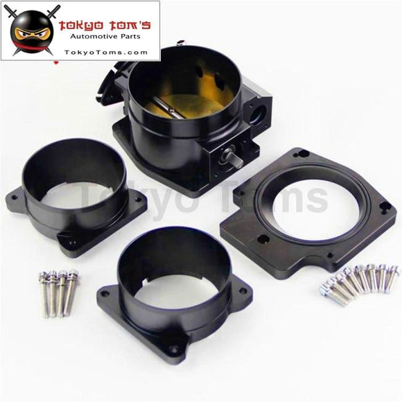 102Mm Throttle Body + Intake Plate Maf Adapter Ends For Chevy Ls1 Lt4