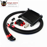10An 32mm 13 Rows Universal Engine Oil Cooler+73 Degree Thermostat Sandwich Plate Kit