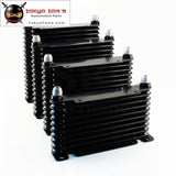 10An 32Mm 17 Rows Universal Engine Oil Cooler+73 Degree Thermostat Sandwich Plate Kit Cooler