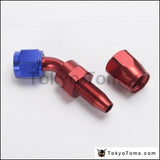 10Pcs /set 45 Degree An6 Aluminum Oil Cooler Hose Fitting Fuel Push-On End Fittings Adaptor An6-45A