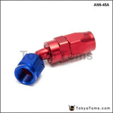 10Pcs /set 45 Degree An6 Aluminum Oil Cooler Hose Fitting Fuel Push-On End Fittings Adaptor An6-45A