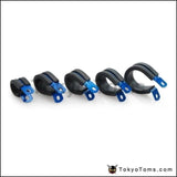 10Pcs X An3 An4 9.5Mm I.d Blue/black Aluminium Rubber Lined Cushioned P Clamp / Clip Oil Cooler