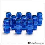 10Pcs/lot Aluminum Straight Fuel Fittings Adaptor Male Blue An10-An10 Thread For All Oil Coole /
