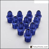 10Pcs/lot An6-1/2Npt Straight Male Oil Cooler Fuel Hose Fitting Adapter
