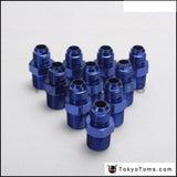 10Pcs/lot An6-3/8Npt Straight Male Oil Cooler Fuel Hose Fitting Adapter