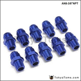 10Pcs/lot Straight Male Oil Cooler Fuel Hose Fitting Adapter An8-3/8Npt