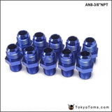 10Pcs/lot Straight Male Oil Cooler Fuel Hose Fitting Adapter An8-3/8Npt