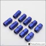 10Pcs/set Blue An6 Universal Fuel Oil Fitting Aluminum Hose End Adaptor 2 Side Female Cooler