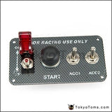 12V Ignition Switch Panel Engine Start Push Button Led Toggle For Racing Car Switches