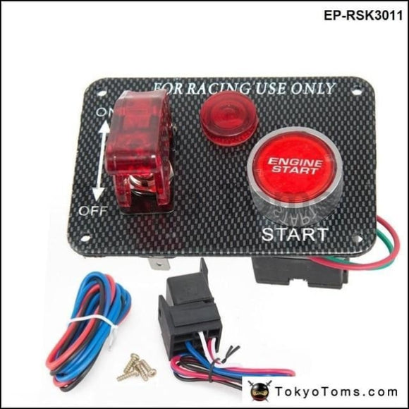 12V Red Led Racing Car Engine Start Push Button Ignition Switch Panel Toggle Hot Switches