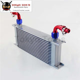 13 Row An10 Universal Aluminum Engine Transmission 248Mm Oil Cooler British Type W/ Fittings Kit