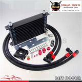13 Row Trust Oil Cooler M20*1.5 / 3/4X16 Unf Filter Thermostat Sandwich Plate Kit