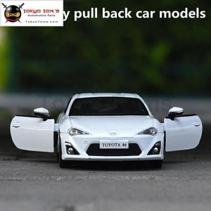 1:36 Alloy Pull Back Car Models High Simulation Gt86 Supercar Vehicles Model Metal Diecasts Toy Free