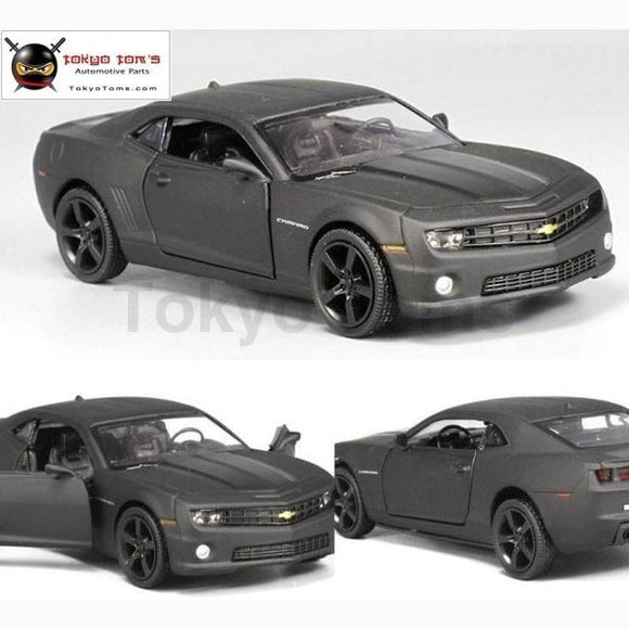 1:36 Scale Chevrolet Camaro Diecast Metal Car Model For Collection Alloy With Pull Back Matte Black