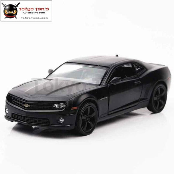 1:36 Scale Chevrolet Camaro Diecast Metal Cars Toy Matte Black Pull Back Model Alloy Car Toys For