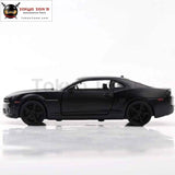 1:36 Scale Chevrolet Camaro Diecast Metal Cars Toy Matte Black Pull Back Model Alloy Car Toys For