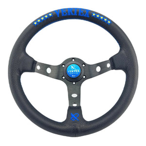 13" 325mm VX Style Genuine Leather Embroidery Drift Sport Steering Wheels [TokyoToms.com]
