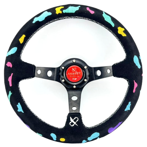 13” 330mm Rainbow Leopard VX Steering Wheel [TokyoToms.com]
