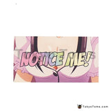 13cm x 7cm Notice Me! Anime Boobs Sticker 