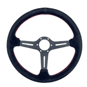 14" 350mm Black Suede ND Style Steering Wheel [TokyoToms.com]
