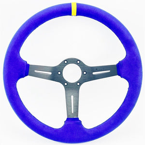 14" 350mm Blue Suede ND Style Steering Wheel [TokyoToms.com]