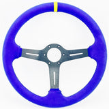 14" 350mm Blue Suede ND Style Steering Wheel [TokyoToms.com]