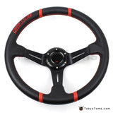 14" 350mm Drifting Steering Wheel Black + Red [TokyoToms.com]