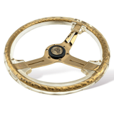 14" 350mm Gold Twister Steering Wheel [TokyoToms.com]