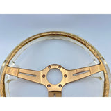 14" 350mm Gold Twister Steering Wheel [TokyoToms.com]